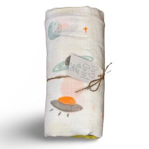 Super soft Bamboo/cotton Swaddle Blanket in Outer Space Pattern